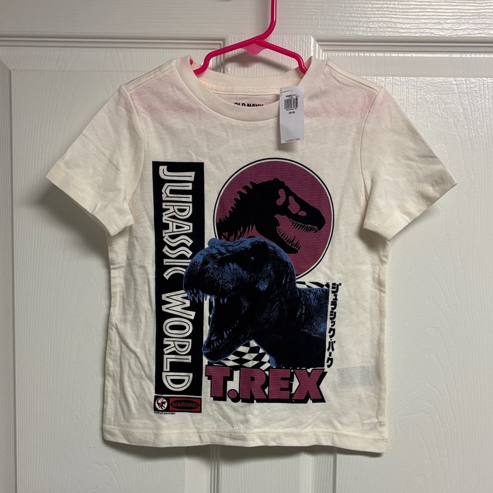 Old Navy Jurassic World T-Rex Kids Tee - Cream